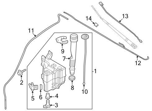 2025 Mazda CX-50 Nozzle(Right), Washer Diagram for VC85-67-50Y