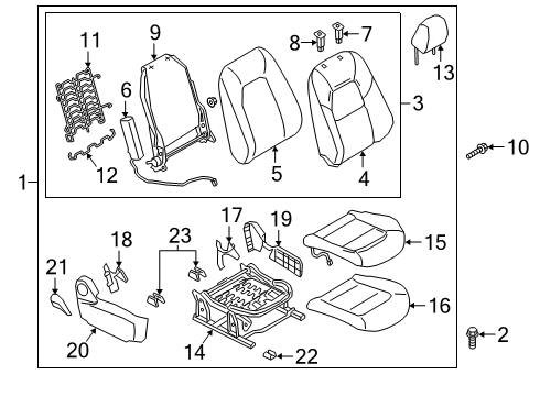 2025 Mazda CX-5 Passenger Seat Components Diagram 2