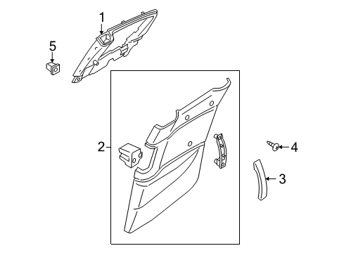2011 Mazda RX-8 Interior Trim - Rear Door