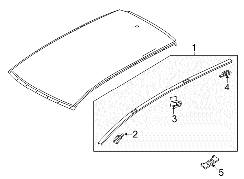 2016 Mazda CX-9 Exterior Trim - Roof Diagram 2