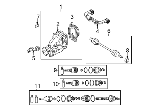 2006 Mazda 6 Axle & Differential - Rear Diagram