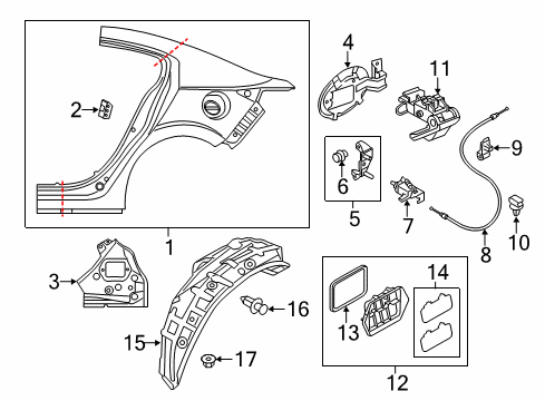 2014 Mazda 3 Release Cable Diagram for BHN9-56-880A