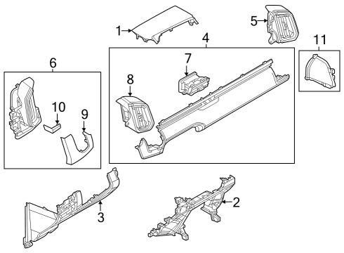 2025 Mazda CX-50 Instrument Panel Components Diagram