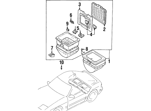 1987 Mazda RX-7 Interior Trim Diagram 2