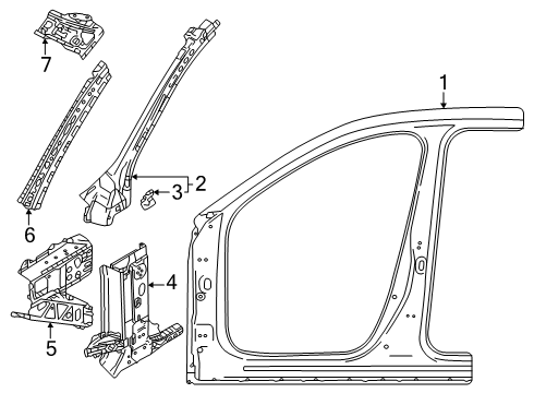 2025 Mazda CX-70 Hinge Pillar