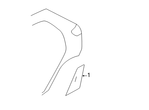 2013 Mazda 2 Exterior Trim - Quarter Panel