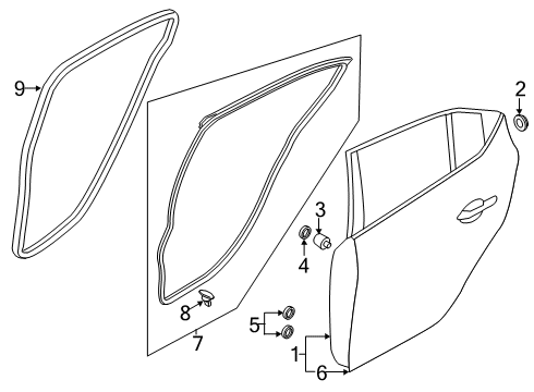 2020 Mazda 3 Door & Components Diagram 4