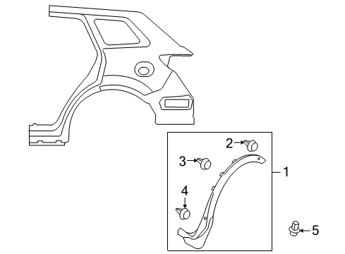 2010 Mazda CX-9 Exterior Trim - Quarter Panel Diagram
