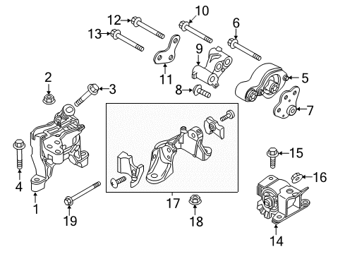 2015 Mazda 6 Torque Arm Bracket Diagram for GLV2-39-010