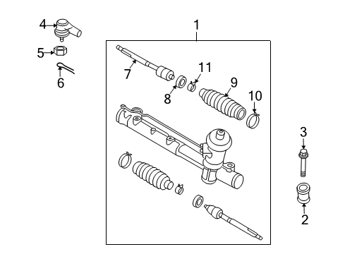2008 Mazda Tribute Steering Gear & Linkage Diagram 2