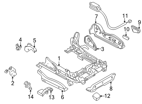 2001 Mazda 626 Tracks & Components Diagram 2