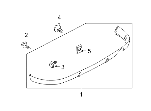 2005 Mazda Miata Front Spoiler Clip Diagram for N115-51-958