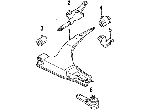 1985 Mazda GLC Control Arms - Front Diagram