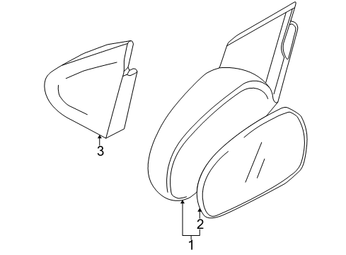 2001 Mazda MPV Outside Mirrors Diagram