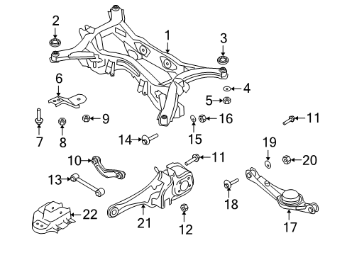 2010 Mazda CX-9 Rear Suspension Components Diagram 2