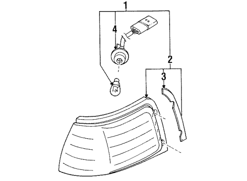 1992 Mazda Protege Signal Lamps Diagram