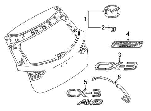 2021 Mazda CX-3 Exterior Trim - Lift Gate