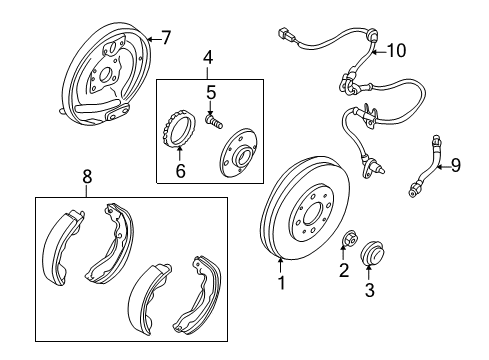 2000 Mazda Protege Rear Brakes Diagram