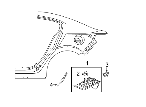 2017 Mazda 3 Exterior Trim - Quarter Panel Diagram 2
