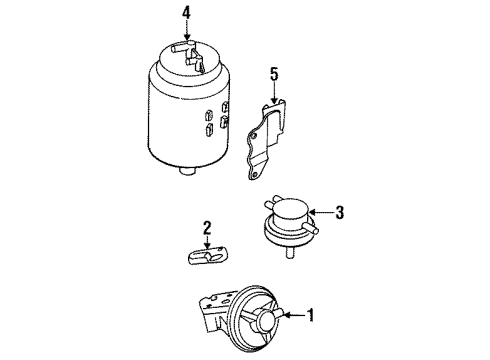 1994 Mazda MX-6 Emission Components Diagram