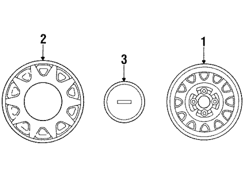 1992 Mazda 323 Wheels & Trim Diagram 2