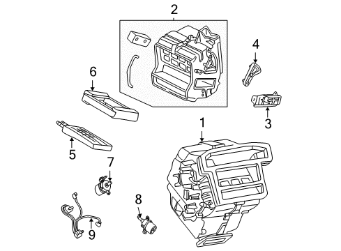 2003 Mazda Tribute Heater Components Diagram