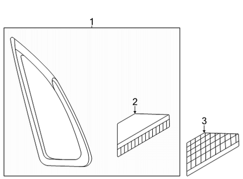 2024 Mazda CX-30 Glass & Hardware - Quarter Panel