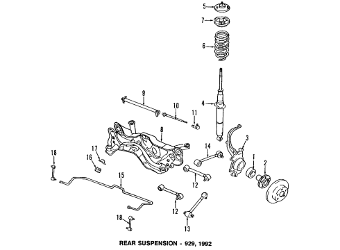 1992 Mazda 929 Rear Suspension Diagram