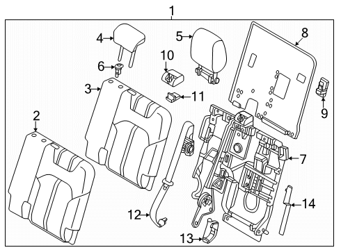 2024 Mazda CX-90 Third Row Seats Diagram 5