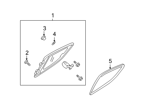 2004 Mazda RX-8 Glass - Door Diagram 2