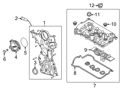 2013 Mazda CX-5 Valve & Timing Covers Diagram