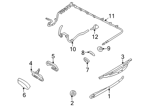 2008 Mazda Tribute Wipers Diagram 2