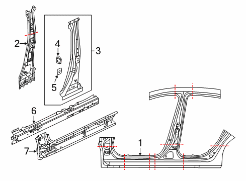 2014 Mazda 3 Center Pillar & Rocker