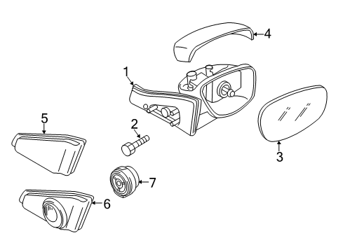 2012 Mazda 5 Outside Mirrors Diagram