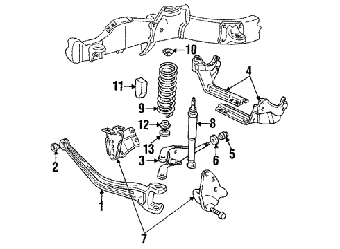 1994 Mazda Navajo Front Suspension Components Diagram 3