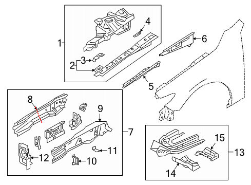 2025 Mazda 3 Structural Components & Rails Diagram 2