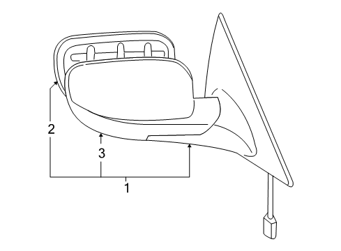 2004 Mazda RX-8 Outside Mirrors Diagram