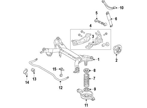 2011 Mazda 6 Lower Control Arm - Rear Diagram
