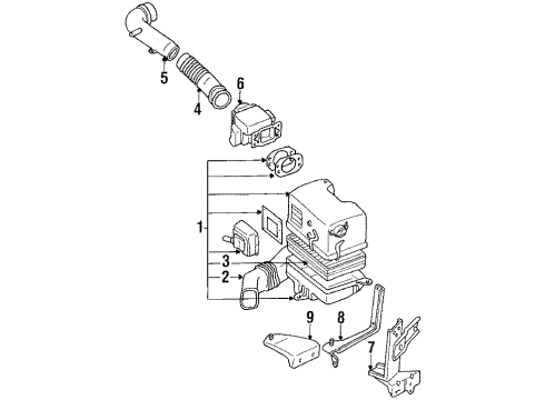 1986 Mazda 626 Air Cleaner Diagram 2