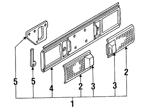 1990 Mazda Protege Finish Panel