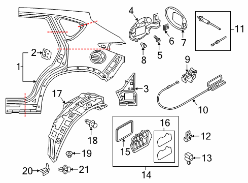 2021 Mazda CX-3 Quarter Panel & Components