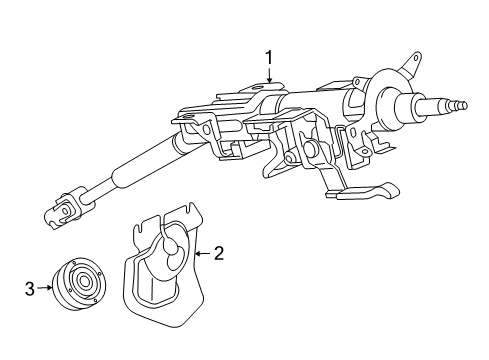 2008 Mazda CX-9 Steering Column Assembly Diagram