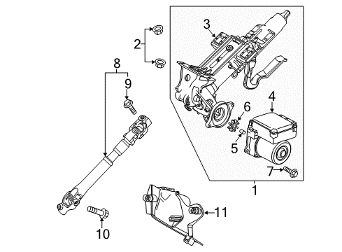 2016 Mazda 6 Steering Column Assembly Diagram