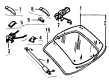 Diagram for Mazda RX-7 Liftgate Hinge - 8871-63-210B
