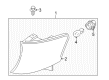 Diagram for Mazda MPV Turn Signal Lights - LD47-51-070B