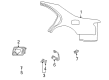 Diagram for Mazda Millenia Fuel Door - T001-42-410E