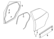 Diagram for Mazda Protege Door Seal - B25D-72-760F