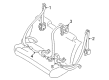 Diagram for Mazda 626 Seat Belt - GD7A-57-730D-29