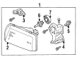 Diagram for Mazda MPV Headlight Bulb - LB82-51-04XA