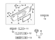 Diagram for Mazda 626 Emblem - GG2B-51-761A